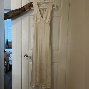 Abercrombie Plunge Cowl Back Maxi Dress